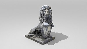 3D Lion Statue model