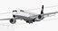 空中客车A350-1000汉莎航空索具3D模型