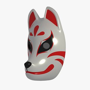 3D fox japan mask model