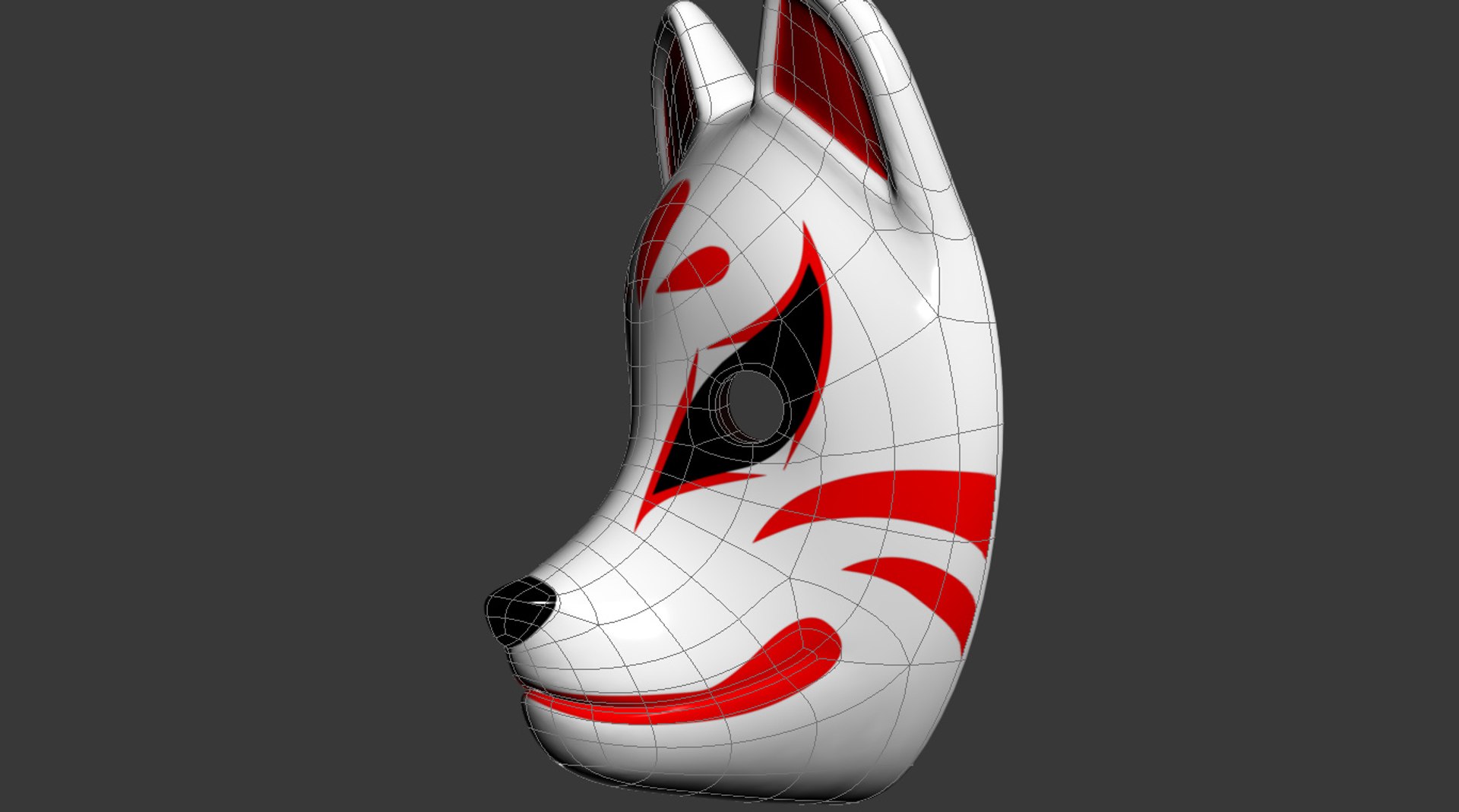 3D Fox Japan Mask Model - TurboSquid 1569782
