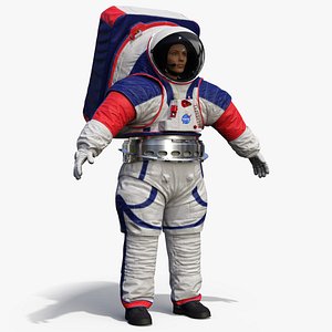 Female Astronaut NASA xEMU Spacesuit