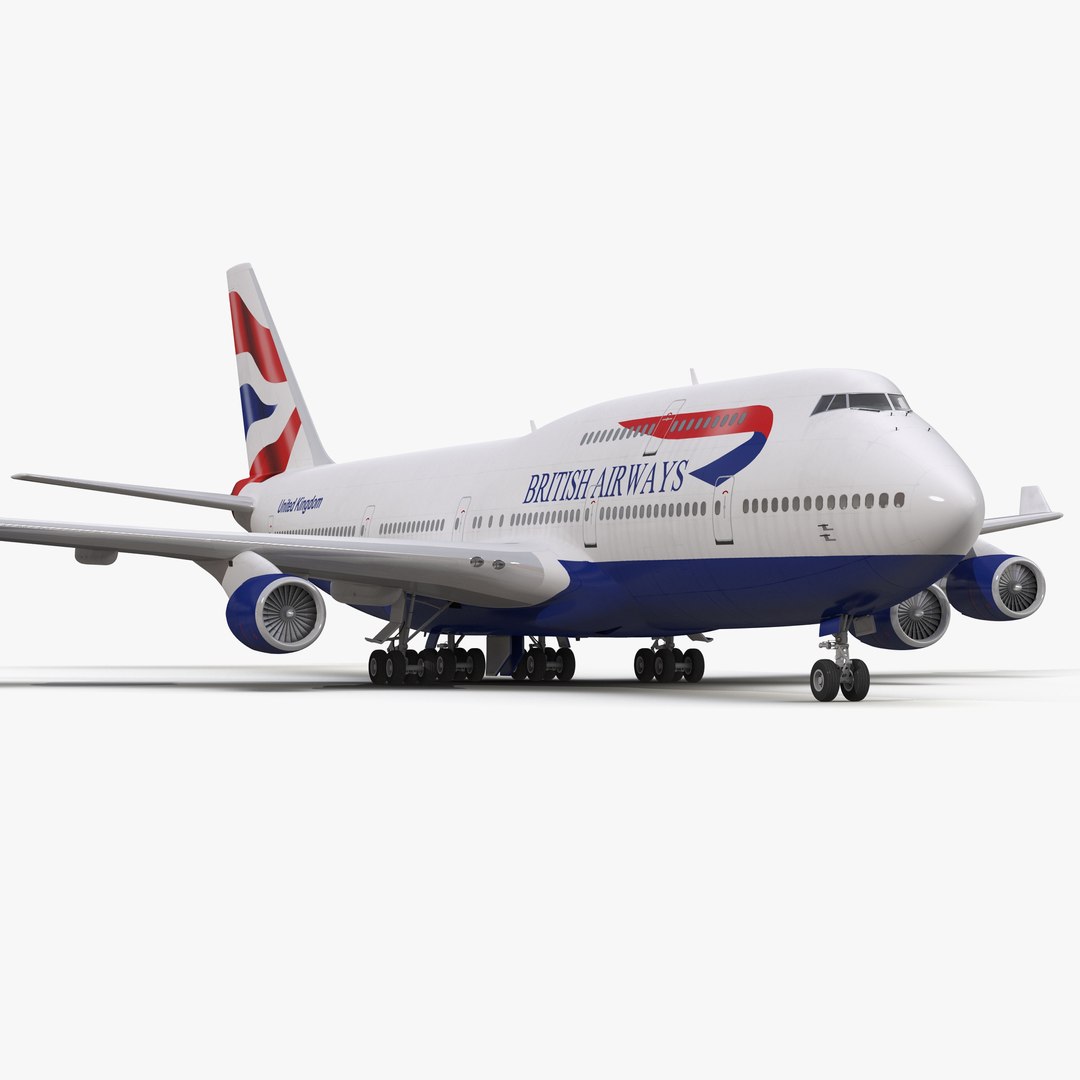Boeing 747-400 British Airways 3D Model preview