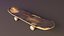 Old Skateboard Low-poly modelo 3D