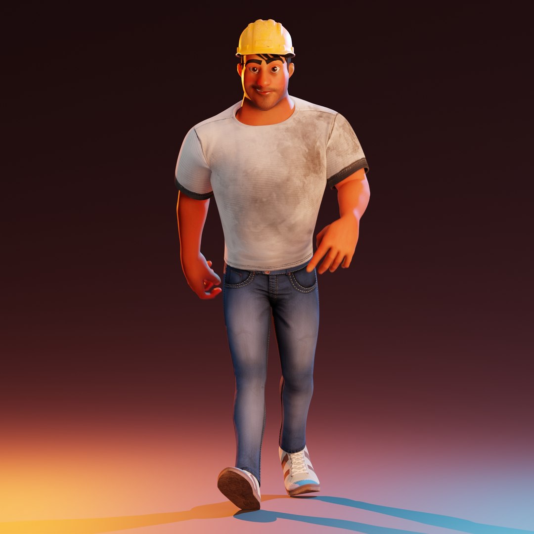 3D Rigged Walkcycle Model - TurboSquid 1580835