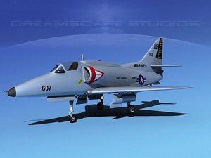skyhawk douglas a-4 a-4g 3d 3ds