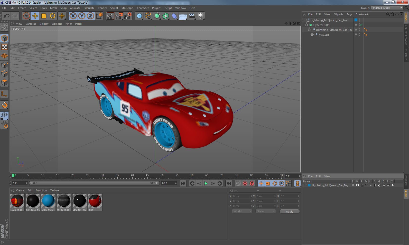 modelo 3d Rayo McQueen Car Toy - TurboSquid 1298207