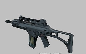 g36c attachments gun 3d obj