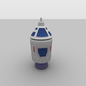 3d model space capsule