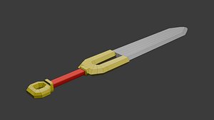 3D low poly sword 5