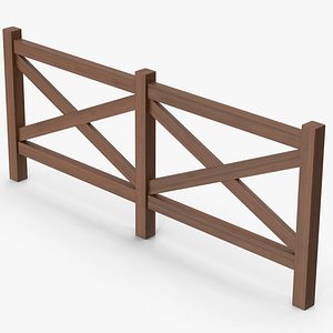 Wood Fence 3D model
