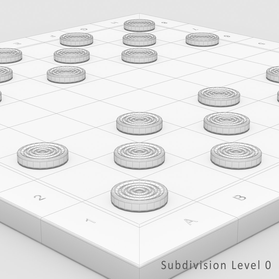 3ds Max Wood Checkerboard Objects