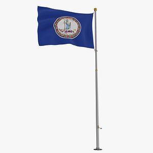 3D Pole Flag Virginia