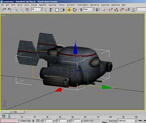 3d model space lunar fighter