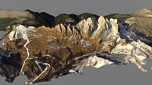 3D model Dolomites mountain