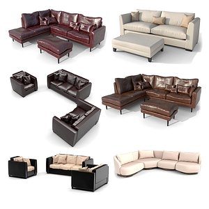 Modern Sofa Apartment Furniture Collection 3D model