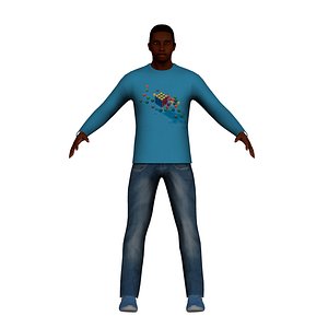 black male 3D model