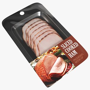 Sliced ham with packaging 02