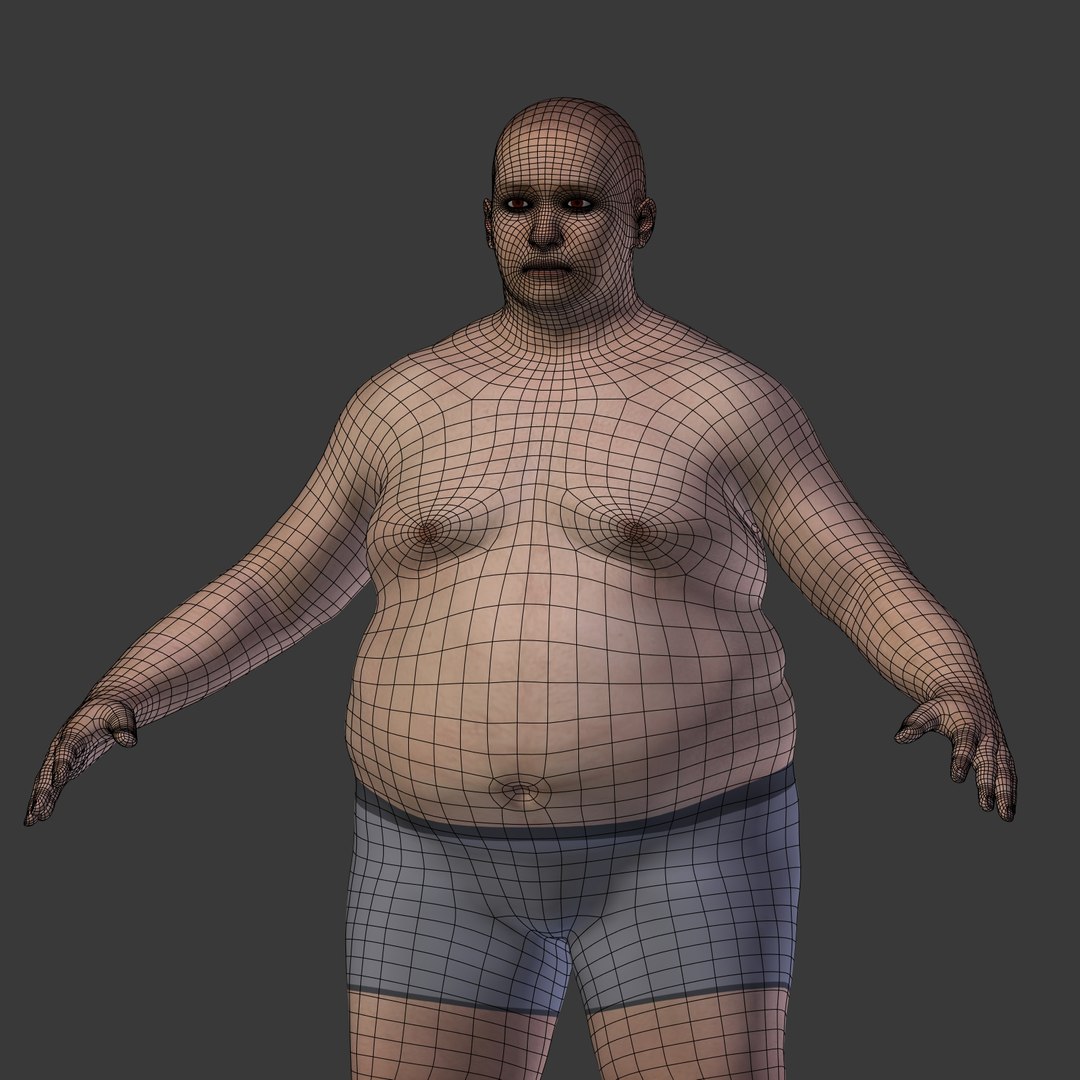 Fat Man 3D Model - TurboSquid 1543187