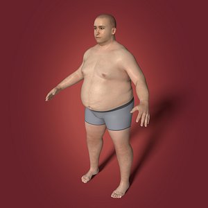 3D model High Quality Realistic Male Base Mesh Skinny -Fully Rigged- VR /  AR / low-poly