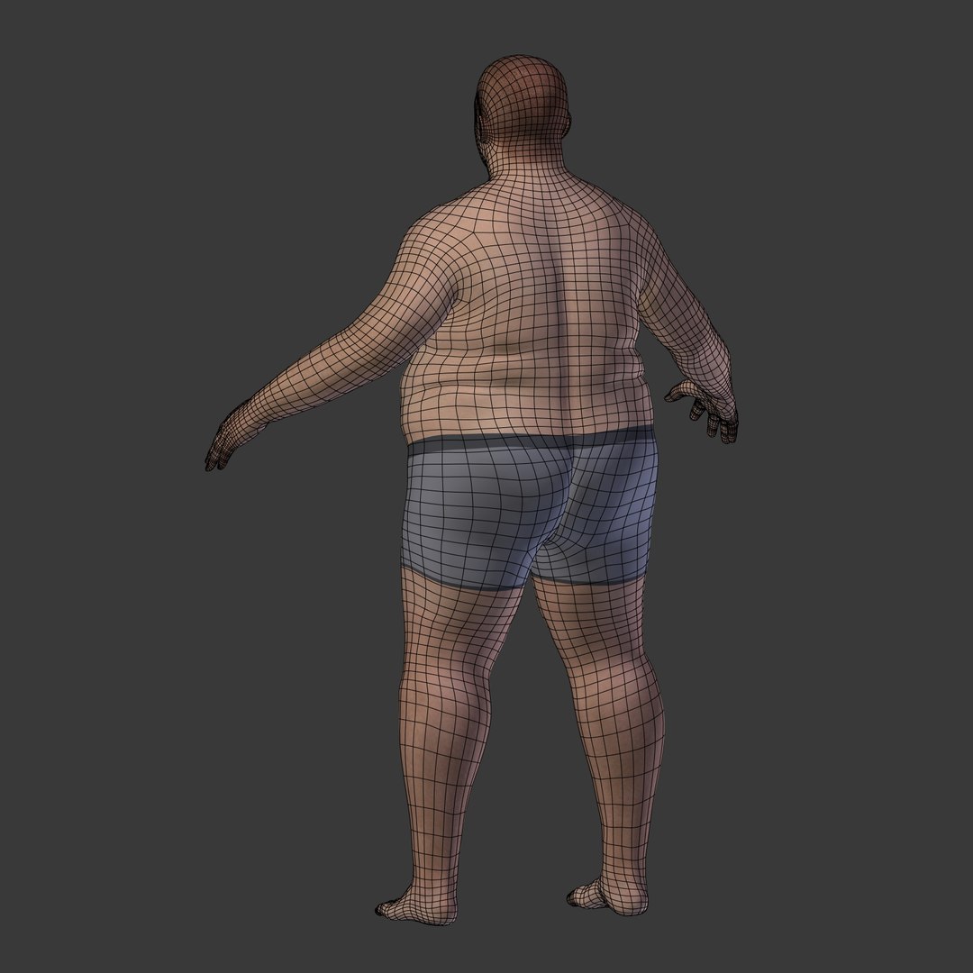 Fat Man 3D Model - TurboSquid 1543187