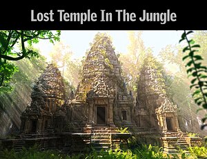 3D model lost temple jungle