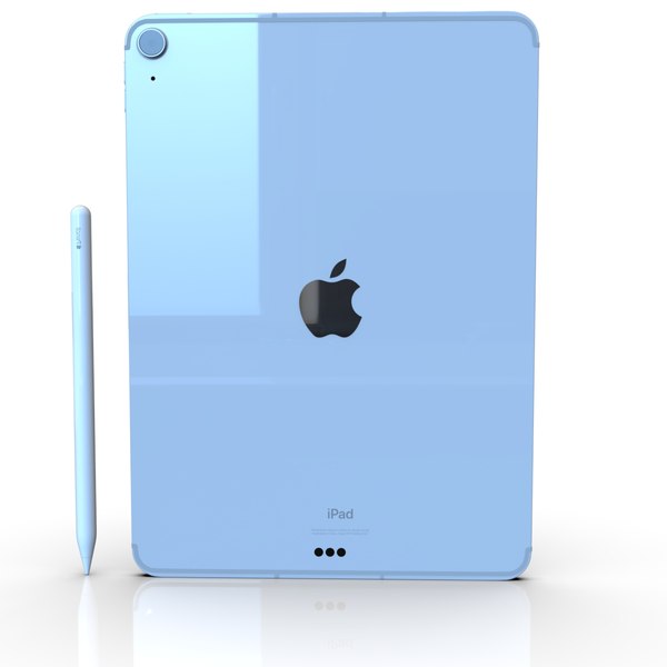 3D Apple iPad Air 2022 5th gen WiFi and Cellular with Pencil Starlight 3D model