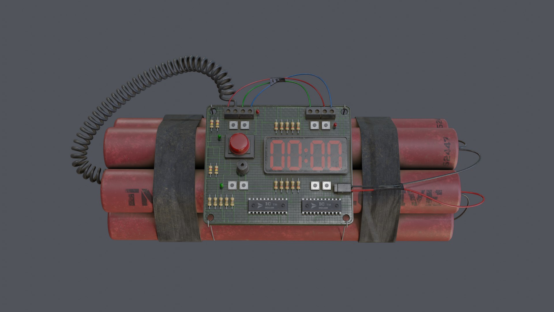 3D Time Bomb - TurboSquid 2067121