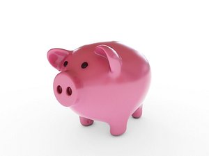 3d cute piggy bank