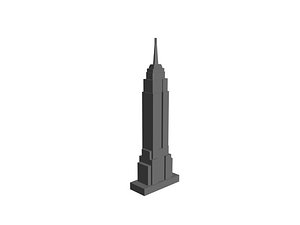 Low poly empire state building