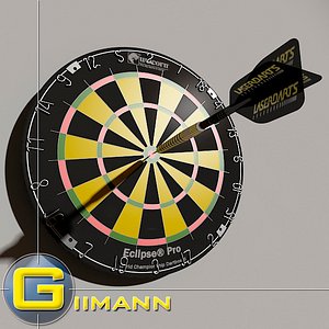 3d dart board model
