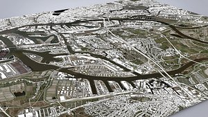 Cityscape Hamburg  Germany 3D