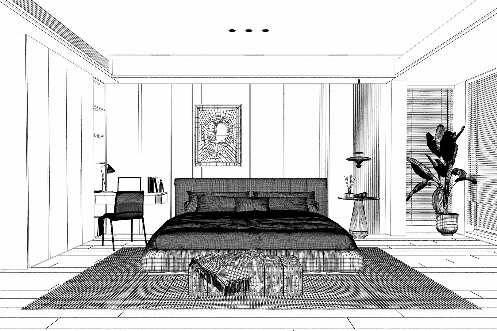 Modern Bedroom 3d Model Turbosquid 2192422