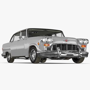Vintage Checker Marathon Taxi Rigged for Maya