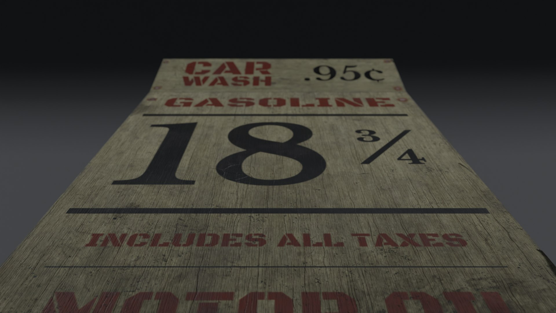 Wooden Gas Station Pavement Sign - A Frame Sign Model - TurboSquid 2135470