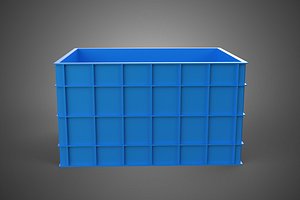 WATER FISH BLUE PLASTIC BOX CRATE CONTAINER STORAGE RACK TANK