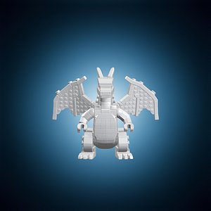 Charizard LEGO Figurine 3D Print Model 3D model