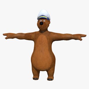 bear cartoon obj