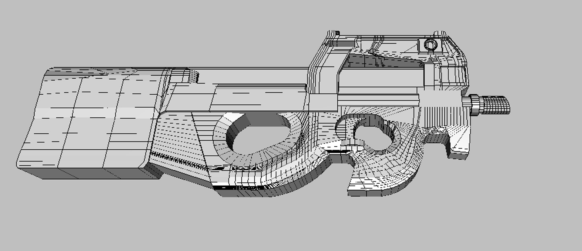3d P90 Person
