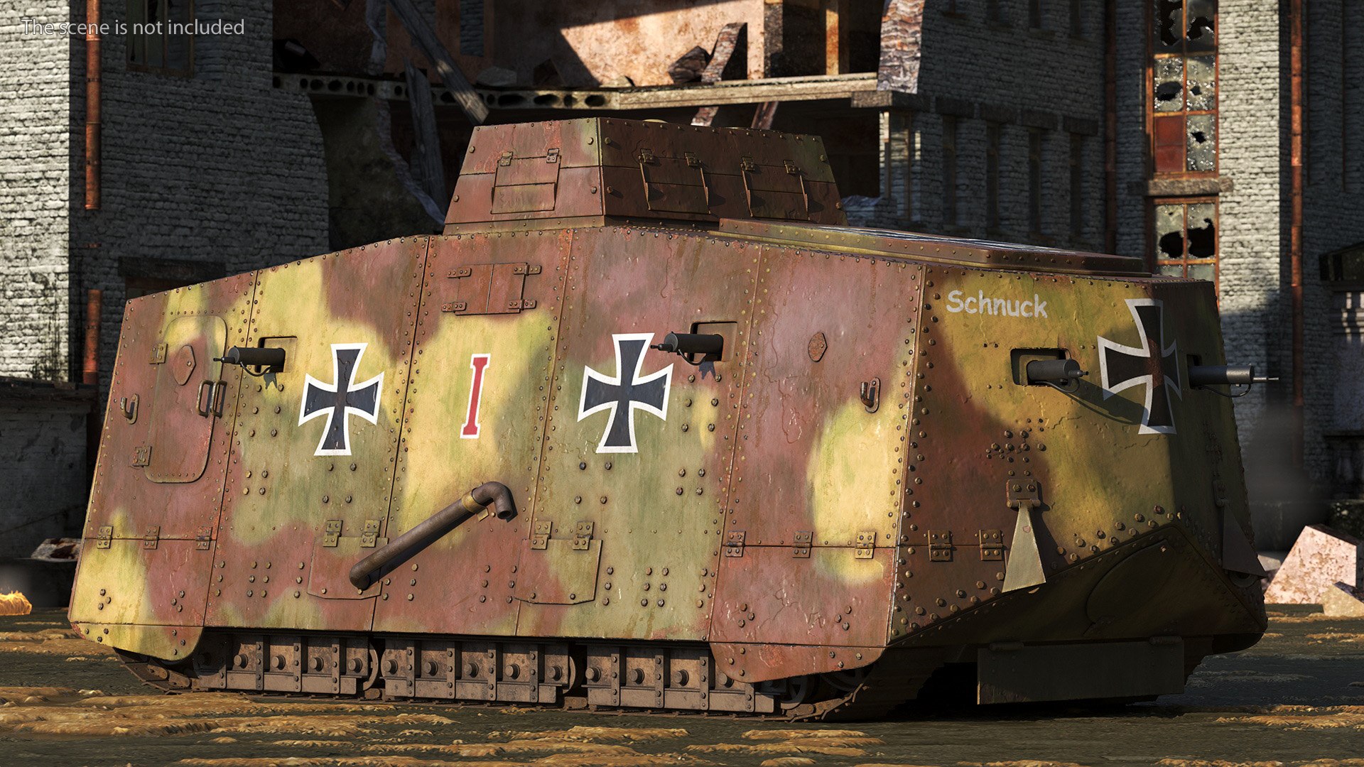 3D Rusted German A7V Infantry Support Tank Camo https://p.turbosquid.com/ts-thumb/dl/8CkvOI/Pk/rustedgermana7vinfantrysupporttankcamomb3dmodel003/jpg/1703239678/1920x1080/fit_q87/247cd3e6ab159f3c8d967645083a43a5b04f5488/rustedgermana7vinfantrysupporttankcamomb3dmodel003.jpg
