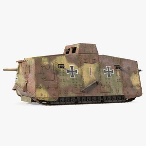 Rusted German A7V Infantry Support Tank Camo