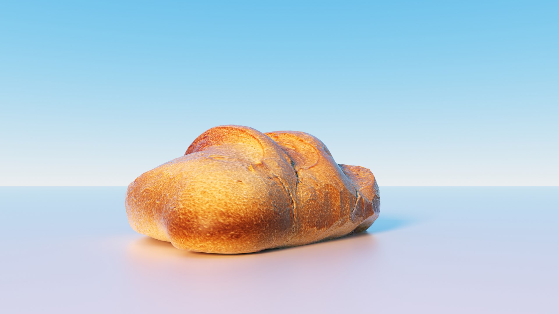 3D Photorealistic 3D Scan Of Half A Wheat Loaf Model - TurboSquid 2227818