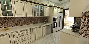 designed architectural kitchen 3D model