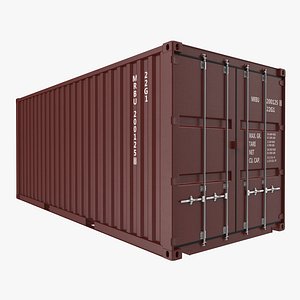 20 ft iso container 3d model