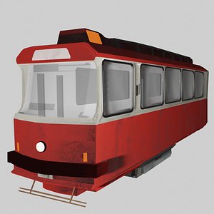 Low poly tram model