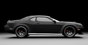High Poly Realistic Muscle Car Cinematic Vehicle 3D Model