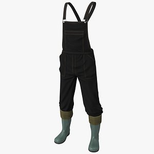 3ds max overalls jeans boots