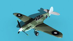 3D Curtiss P-40B Tomahawk V12 Australia