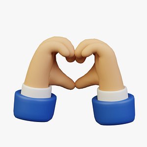 3D Heart Pose Icon model