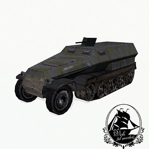 sd kfz 251 transport 3d 3ds
