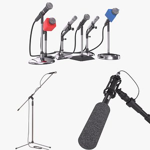 Microphones Collection 6 3D model
